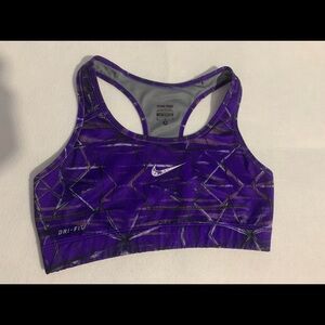 Nike Women's Purple Geometric Sports Bra